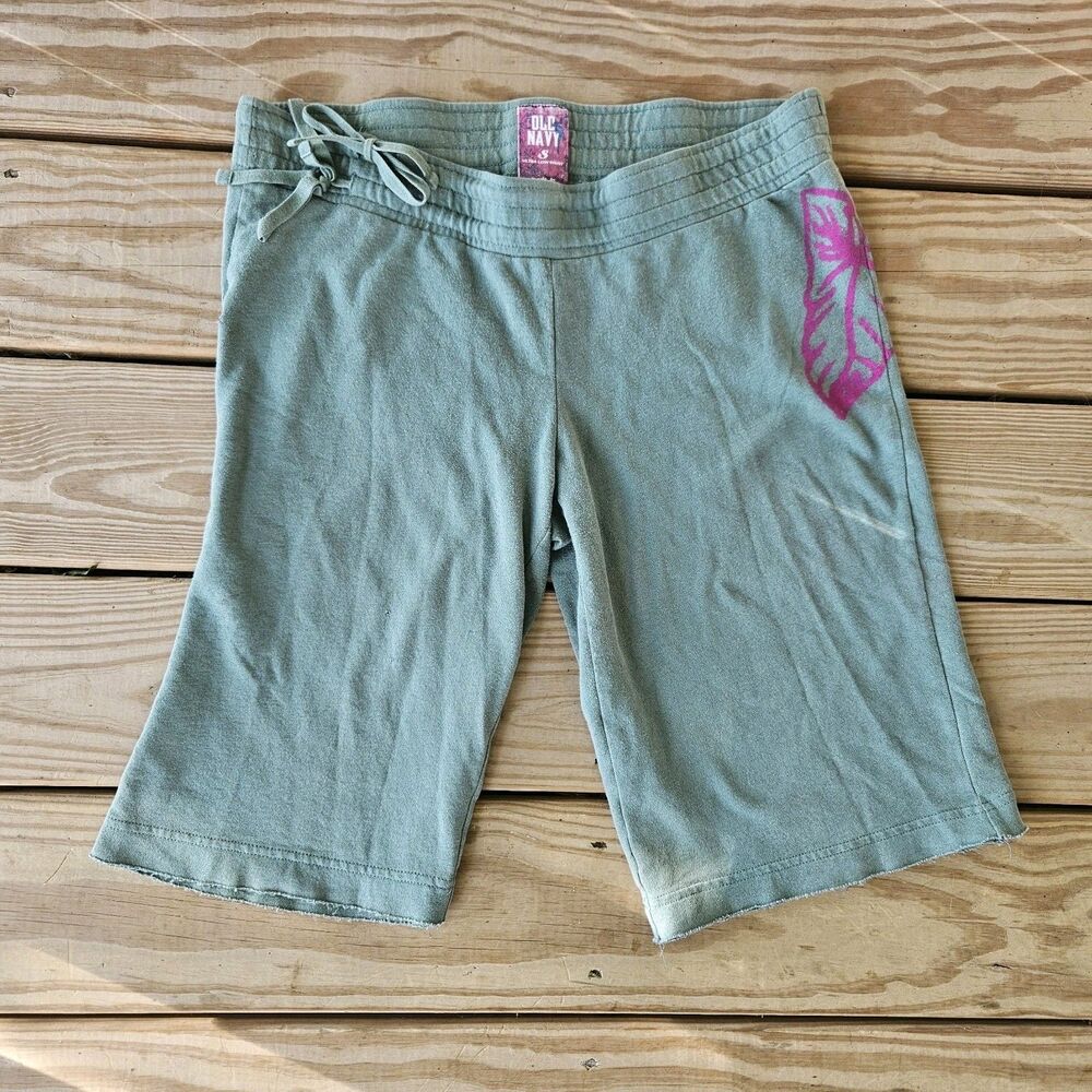 Old Navy Costa Rica Ultra Low Rise Lounge Shorts - Sage Green Size S Y2K
